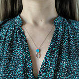 Срібне кольє Proba з бірюзою, вага виробу 2,78 г (60002290) 450500 розмір, фото 7