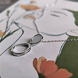 Срібне кольє Proba з натуральним перламутром, вага виробу 2,63 г (60002291) 450500 розмір, фото 2