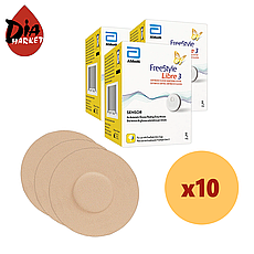 Сенсор FreeStyle Libre 3 (Фристайл Лібре 3) 10 уп. і 10 тейпів у комплекті