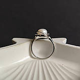 Срібне кільце Proba з натуральними перлами, вага виробу 3,2 г (2186571) 17.5 розмір, фото 3