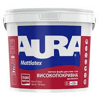 Фарба Aura Mattlatex матова водно-дисперсійна біла 10л Аура