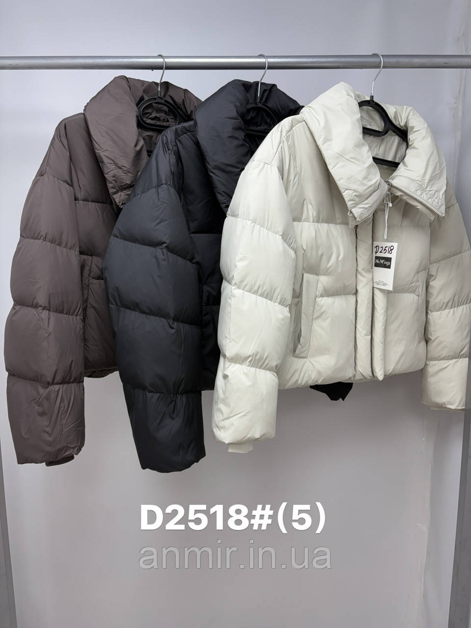 Куртка жіноча oversize з об'ємним коміром 42-44, кольору міксом, фото 1