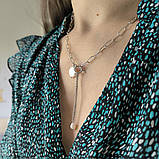 Срібне кольє Proba з натуральними перлами барочним, вага виробу 7,31 г (2186779) 450 розмір, фото 8