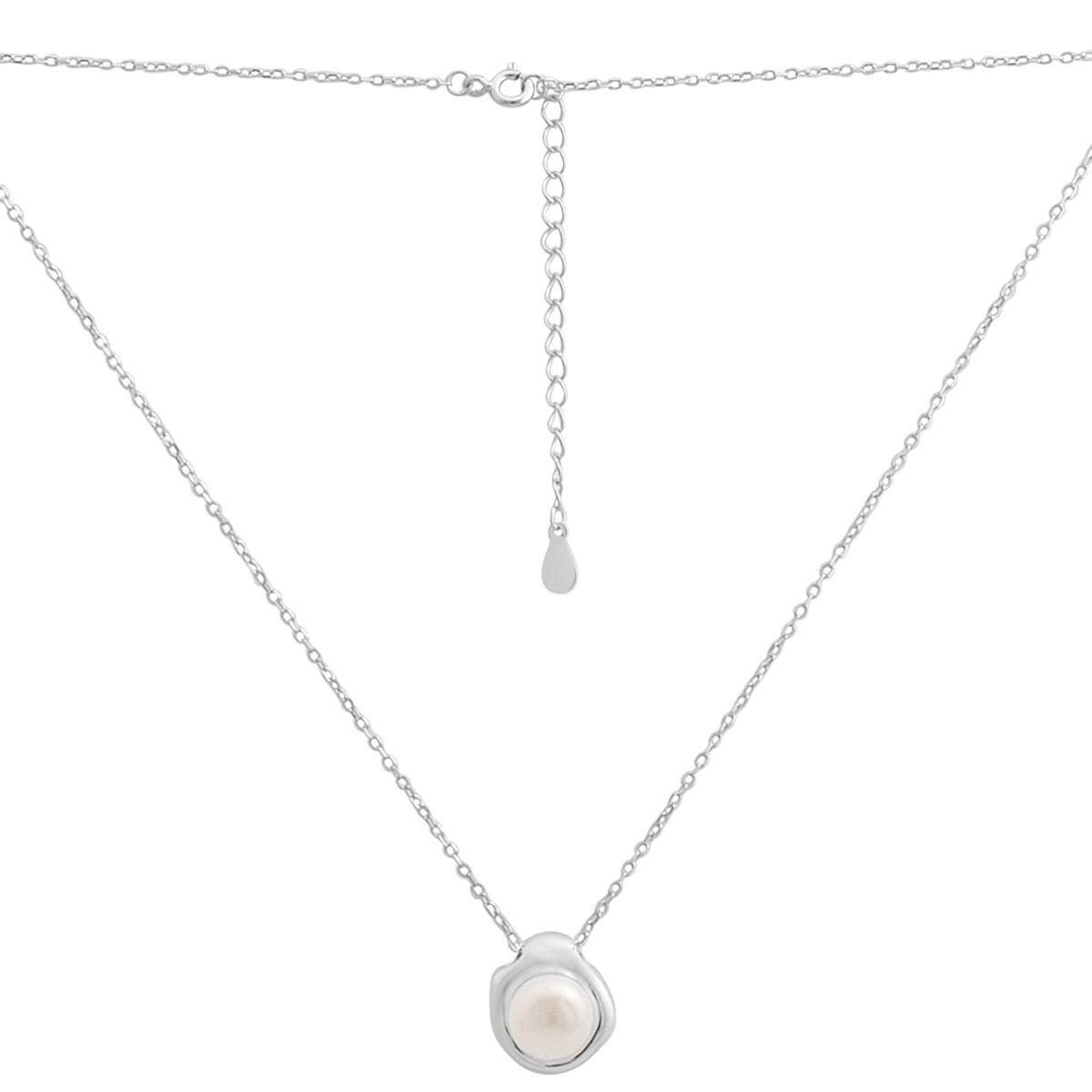 Срібне кольє Proba з натуральними перлами, вага виробу 5,19 г (2186809) 450500 розмір, фото 1