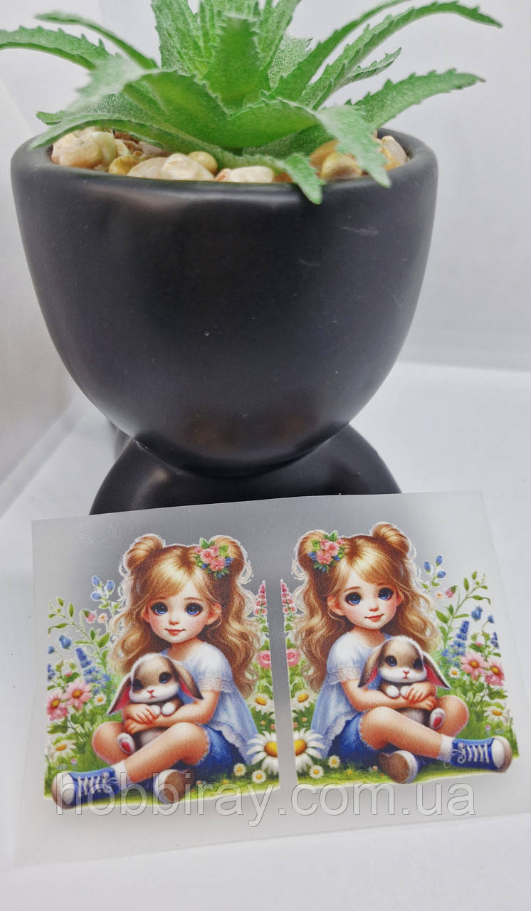 Термо наліпки для переносу на стрічки. 2шт. Розмір 4.5*4см., фото 1