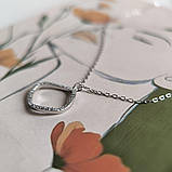 Срібне кольє Proba з фіанітами, вага виробу 2,1 гр (2186984) 450500 розмір, фото 3