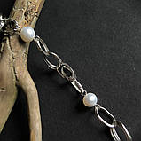 Срібний браслет Proba з натуральними перлами, вага виробу 7,97 г (2187066) 1820 розмір, фото 6