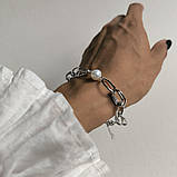 Срібний браслет Proba з натуральними перлами, вага виробу 7,97 г (2187066) 1820 розмір, фото 8