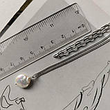 Срібне кольє Proba з натуральними перлами барочним, вага виробу 6,88 г (2187134) 500 розмір, фото 5