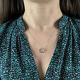 Срібне кольє Proba з фіанітами, вага виробу 2,51 г (2187486) 400450 розмір, фото 7