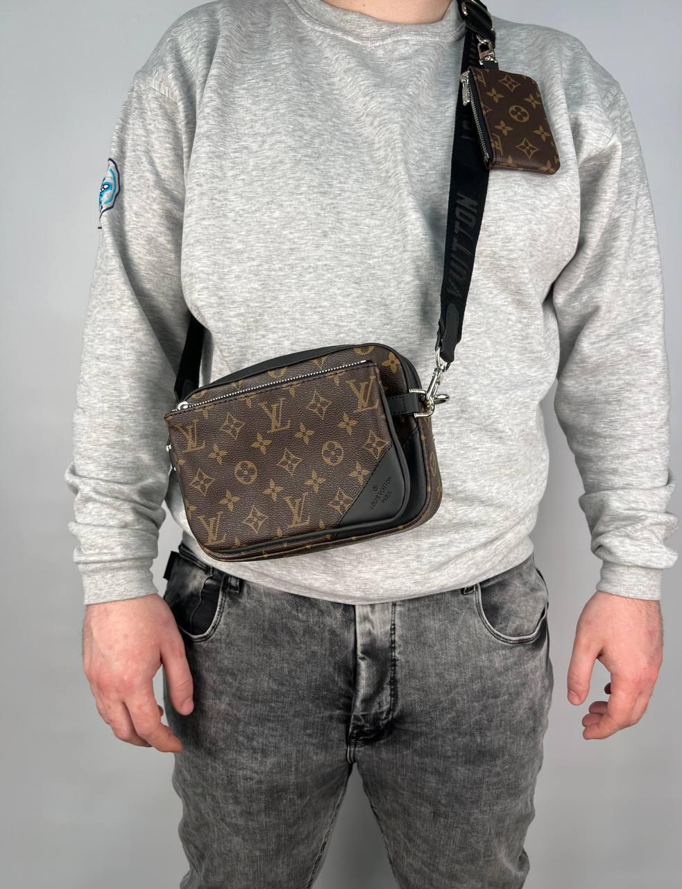 Чоловіча сумка через плече лочки вінон стильна Сумка-месенджер 3 в 1 Louis Vuitton, класична щоденна, фото 1