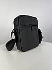 Чоловіча сумка Lacoste лакосту нейлон через плече ділова сумка чорна на щодень Мінісумка планшет, фото 2