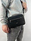 Сумка чоловіча через плече месенджер Діор сумка чорна планшетка Christian Dior сумка повсякденна, фото 3