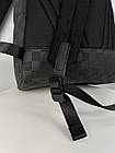 Молодіжний шкіряний рюкзак Louis Vuitton чоловічий для ноутбука практичний чорний луї вітон в шахматку, фото 6