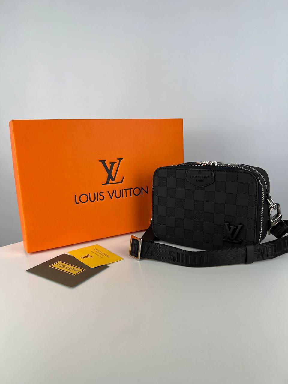 Чоловіча шкіряна сумка через плече Луї Вітон стильна Louis Vuitton, гарні чоловічі сумки зручні, фото 1