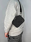 Чоловіча шкіряна сумка через плече Луї Вітон стильна Louis Vuitton, гарні чоловічі сумки зручні, фото 8