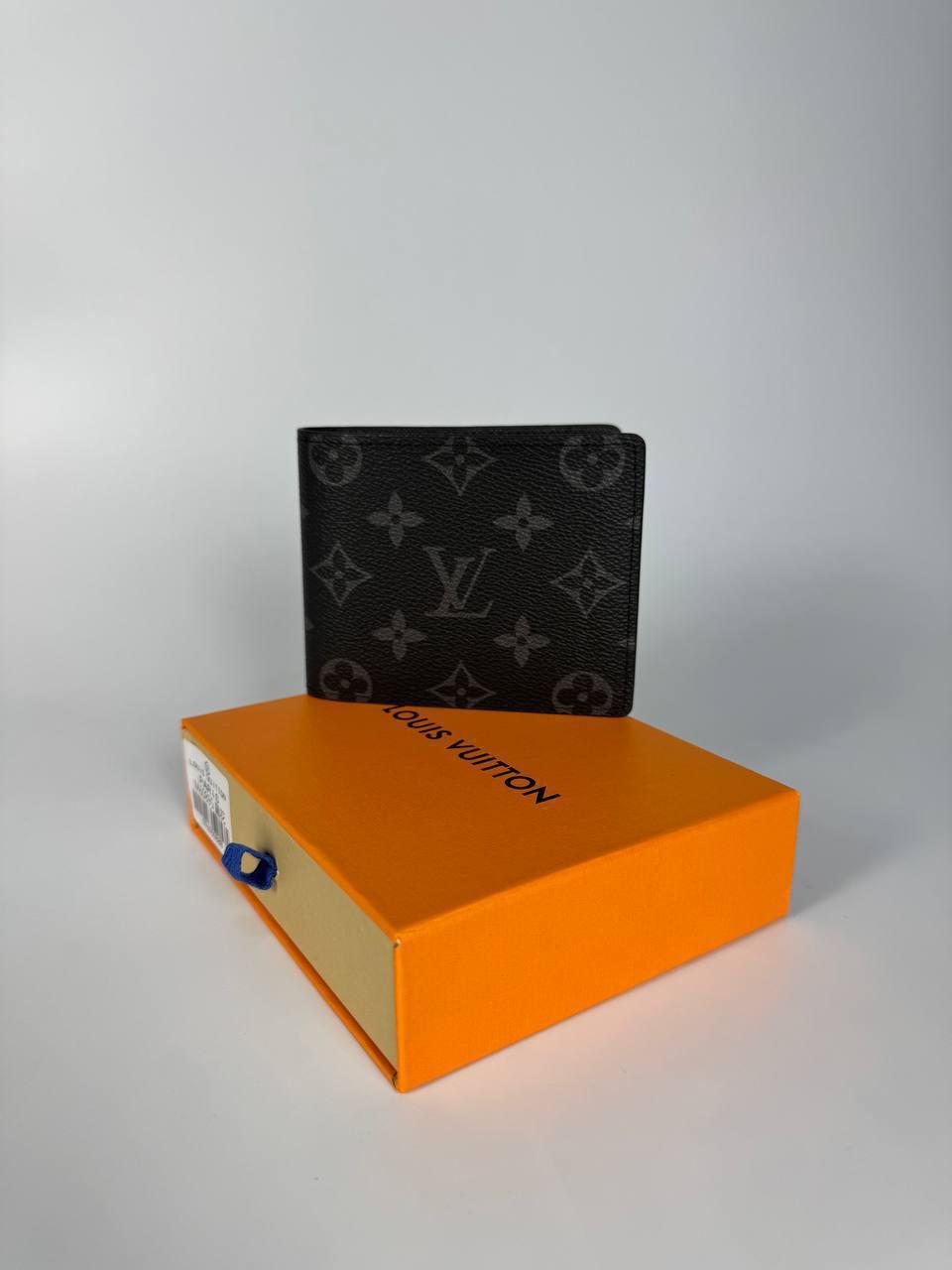 Гаманець louis vuitton портмоне луї витон Кошелькі з принтом з екошкіри для чоловіків, маленький чорний гаманець, фото 1