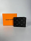 Гаманець louis vuitton портмоне луї витон Кошелькі з принтом з екошкіри для чоловіків, маленький чорний гаманець, фото 7