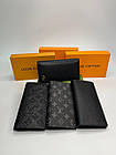 Гаманець  Gucci  портмоне Гуччі Кошелькі з принтом з екошкіри для чоловіків, чорний гаманець, фото 2