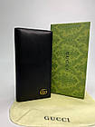 Гаманець  Gucci  портмоне Гуччі Кошелькі з принтом з екошкіри для чоловіків, чорний гаманець, фото 7