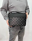 Чоловіча шкіряна сумка через плече Луї Вітон стильна Louis Vuitton, гарні чоловічі сумки зручні, фото 6