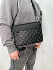 Чоловіча шкіряна сумка через плече Луї Вітон стильна Louis Vuitton, гарні чоловічі сумки зручні, фото 9