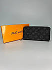 Гаманець louis vuitton портмоне луї витон Кошелькі з принтом з екошкіри для чоловіків, чорний гаманець, фото 5