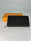 Гаманець louis vuitton портмоне луї витон Кошелькі з принтом з екошкіри для чоловіків, чорний гаманець, фото 4