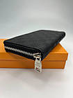 Гаманець louis vuitton портмоне луї витон Кошелькі з принтом з екошкіри для чоловіків, чорний гаманець, фото 6
