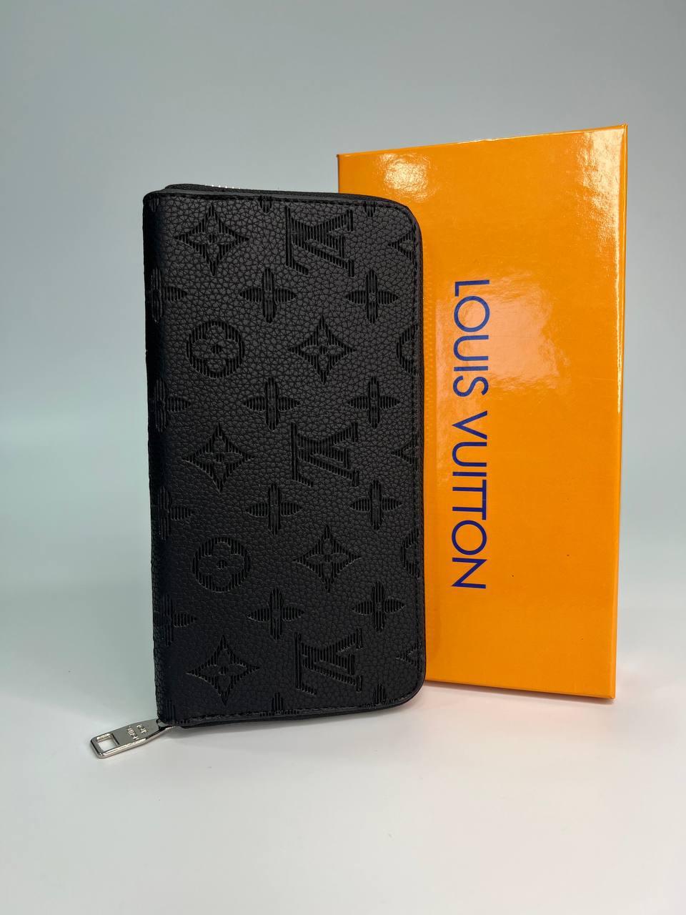 Гаманець louis vuitton портмоне луї витон Кошелькі з принтом з екошкіри для чоловіків, чорний гаманець, фото 1