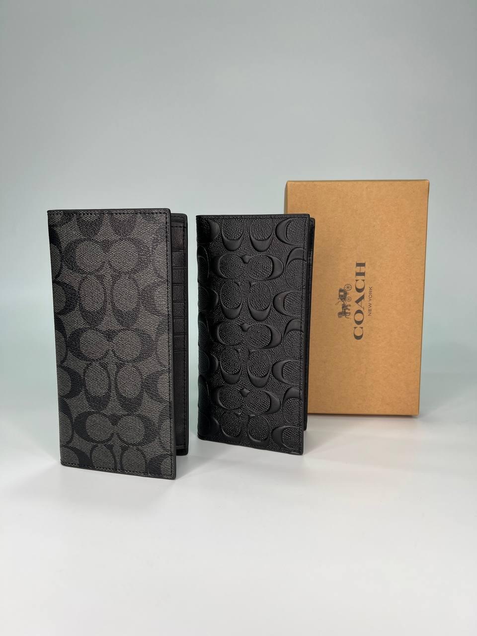 Стильний чоловічий гаманець виконаний зі шкіри з фірмовою канвою., фото 1