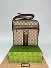 Чоловіча сумка через плече Gucci натуральна шкіра Модна Сумка Для Чоловіків класична щоденна сумка, фото 5