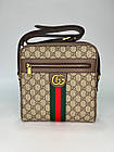 Чоловіча сумка через плече Gucci натуральна шкіра Модна Сумка Для Чоловіків класична щоденна сумка, фото 6