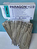 Лезо хірургічне для скальпеля, стерильне,з нержавіючої сталі, розмір 15 "Paragon " 100шт./уп., фото 2