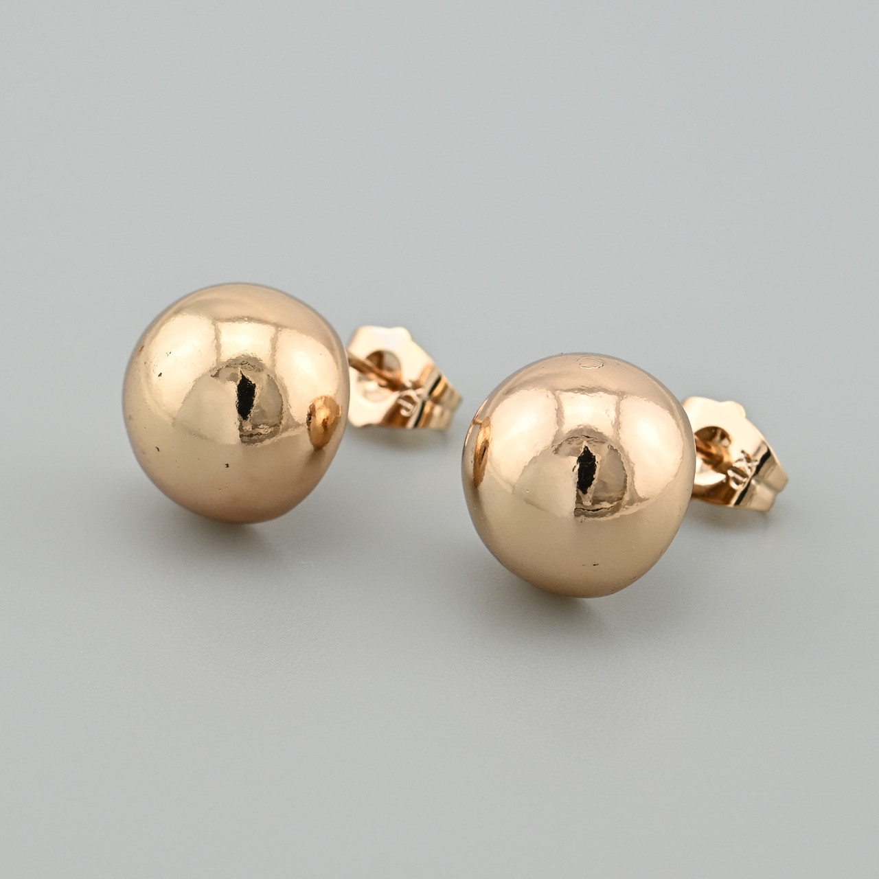 УЦІНКА Сережки гвоздики Купол 49323расп точки подряпини розмір 13х13 мм вага 6.4 г позолота 18К, фото 1