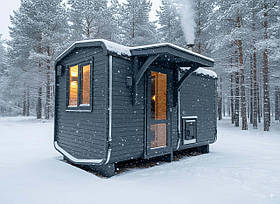 Дерев'яна мобільна Баня-Квадро квадро 4 метри "LNK"