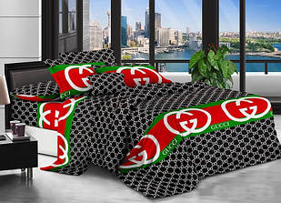 Постільна білизна бязь Двоспальний комплект 175х215 см малюнок квіти