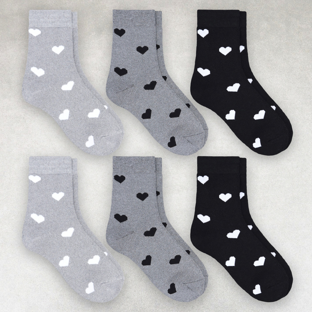 Шкарпетки зимові жіночі 6 пар «Сердечка» махрові розмір 36-40 арт. 324.6, фото 1