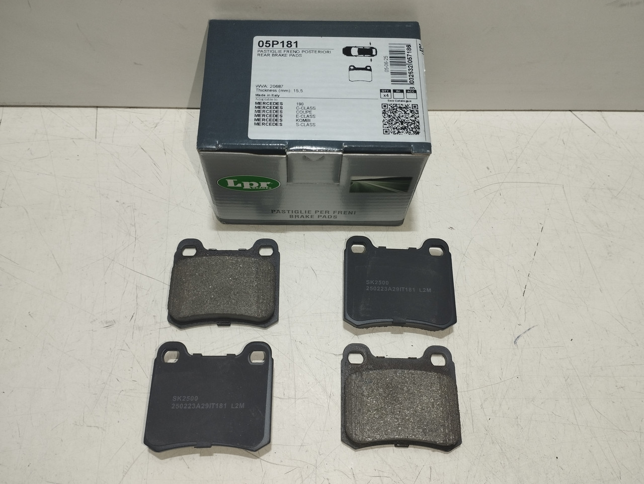 LPR Колодки гальмівні задні MERCEDES-BENZ 190, 200, 220,230,250,260,280,300, C200, C220 E200, фото 1
