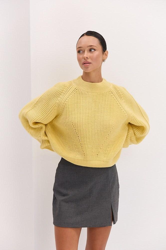 В'язана жіноча кофта з рукавами регланами, фото 1