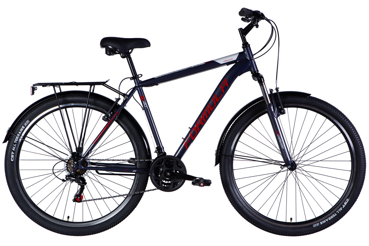 Велосипед ST 28" Formula MAGNUM DD FR рама-20,5" темно-сріблястий з червоним 2025, фото 1