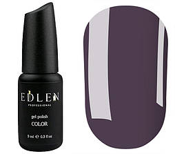 Гель-лак Edlen Color 033 (темно-сірий з фіолетовим підтоном, емаль), 9 мл