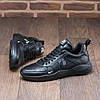 Чоловічі шкіряні кросівки (натуральна шкіра) чорні демісезонні для чоловіків на весну осінь, розміри 40-45, фото 4