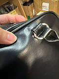 Дефект! Жіноча сумка 8182 багет чорна, фото 8
