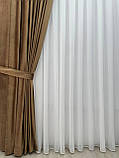 Оксамитові(велюрові) однотонні штори турецької якості. Колір: світло-коричневий, фото 4