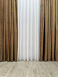 Оксамитові(велюрові) однотонні штори турецької якості. Колір: світло-коричневий, фото 7