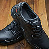 Чоловічі шкіряні кросівки (натуральна шкіра) чорні демісезонні для чоловіків на весну осінь, розміри 40-45, фото 7
