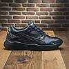 Чоловічі шкіряні кросівки (натуральна шкіра) чорні демісезонні для чоловіків на весну осінь, розміри 40-45, фото 6