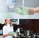 Силіконові термостійкі рукавички-прихватки 2 шт для гарячого м'ятні, фото 2