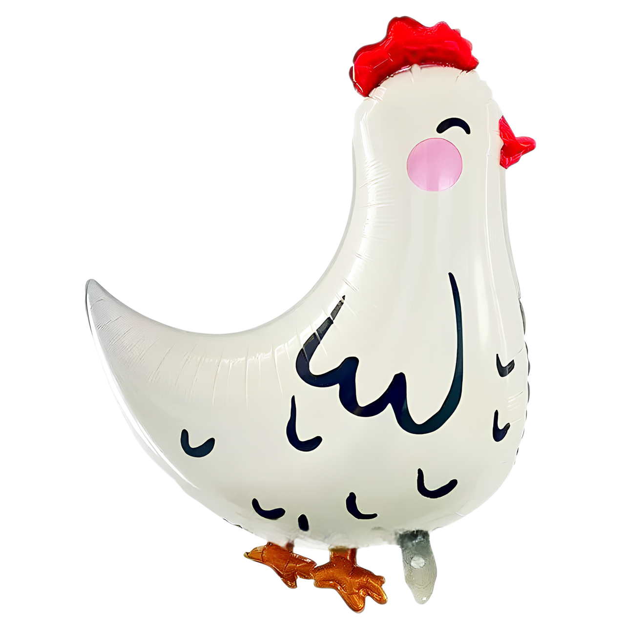 Фольгована кулька Курочка домашня 55x65см (25") | Білий
